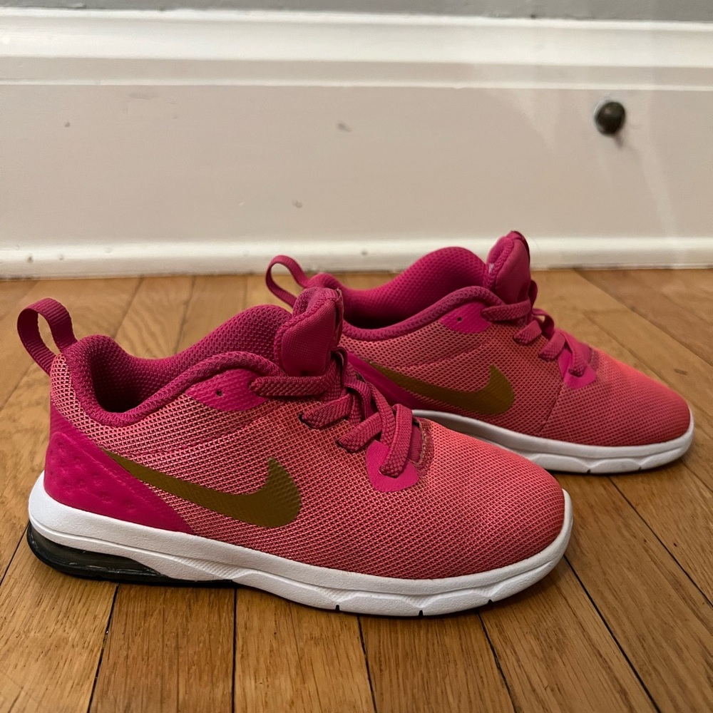Nike Air Max Motion LW 917657-600 Pink Gold White Girls Size 10C - Like new